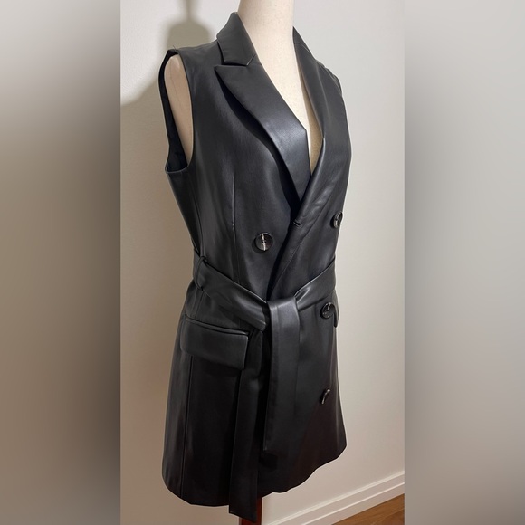 Zara Sleeveless Faux Leather Vest - Picture 4 of 7